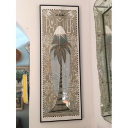 art deco palm tree poster