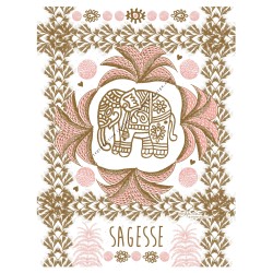 Elephant wisdom pink poster