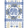 Carte Eléphant Sagesse-bleu