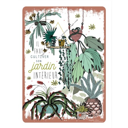 Affiche jardin intérieur