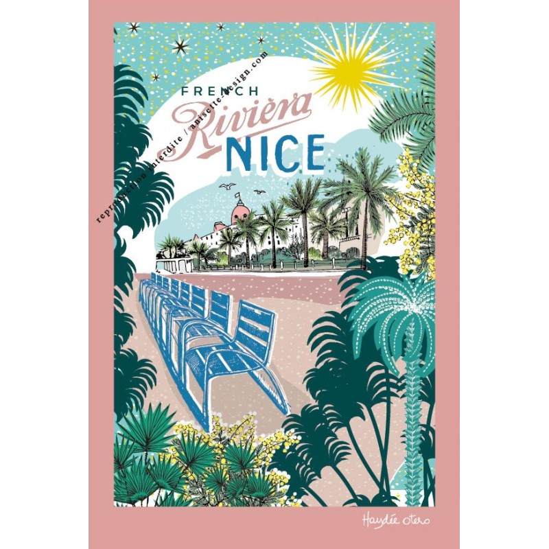 French riviera promenade card