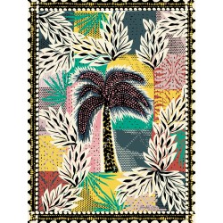 Jamaican palm tree poster