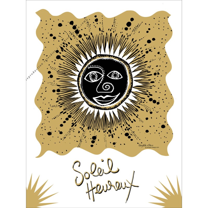 Happy sun poster