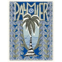 Art Nouveau azur palm tree...