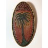 Lucky palm tree wooden oval