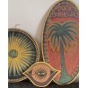 Lucky palm tree wooden oval