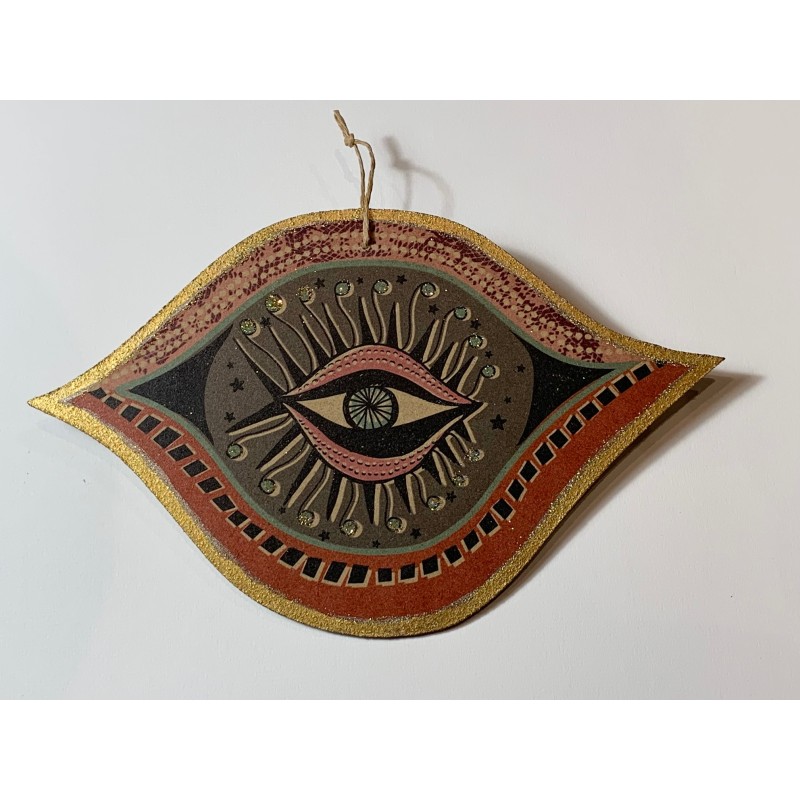 Wooden lucky-charm eye