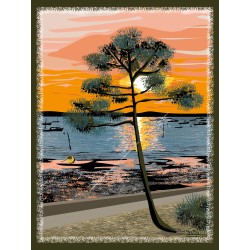 Sunset at Falgouët beach poster