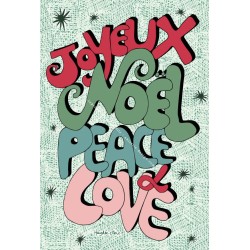 Carte Noël Peace & Love