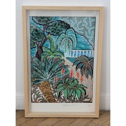 Affiche série limitée - Au bout du jardin scintille la mer