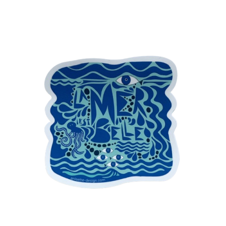 The sea is beautiful Sticker