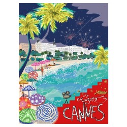 Affiche Cannes - La Croisette