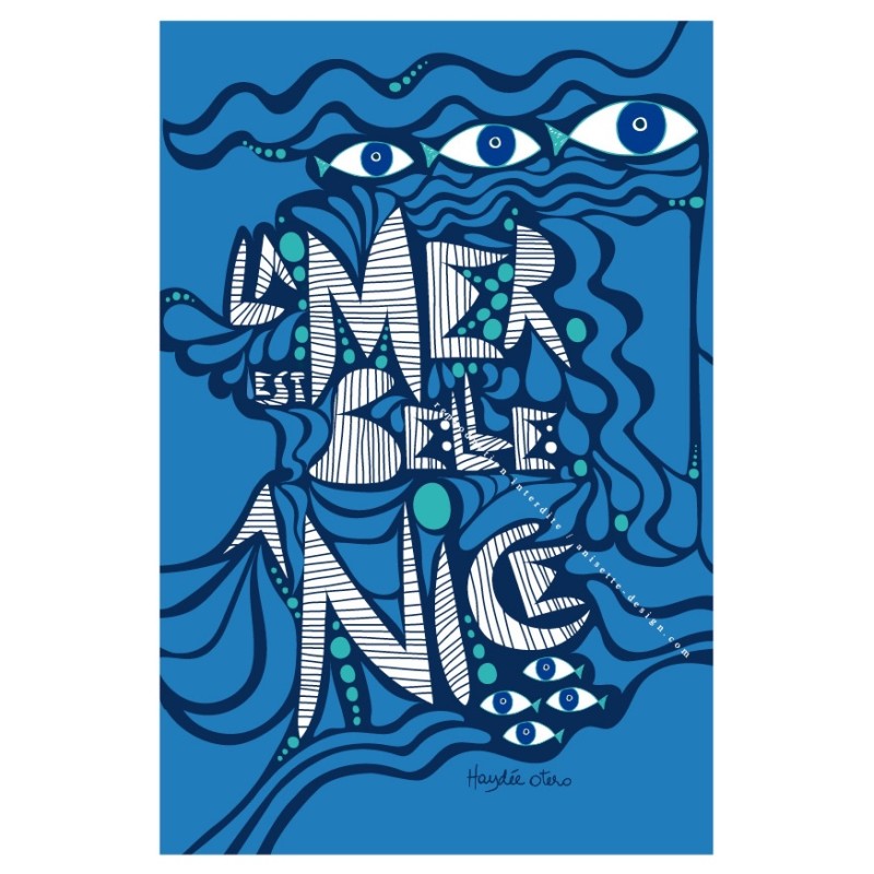 copy of French riviera promenade card