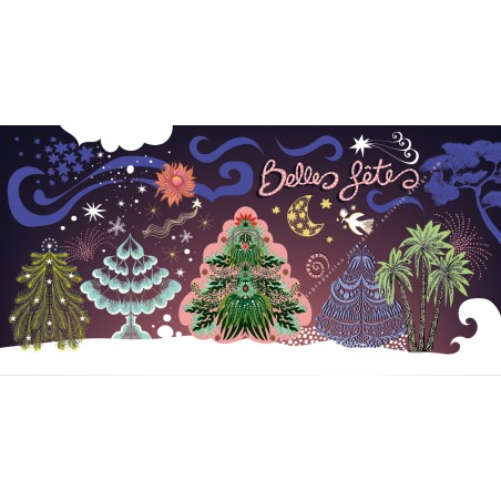 Pine trees slim card