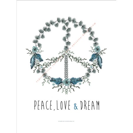 Boho peace love dream poster Boho peace love dream poster