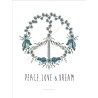Boho peace love dream poster