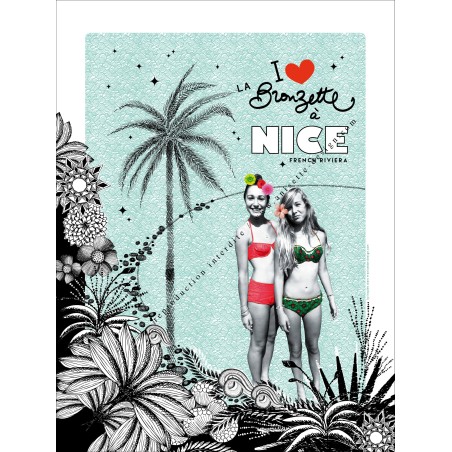 Sunbathing in nice poster