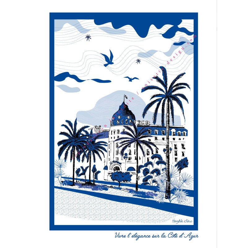 Affiche Le Negresco bleu