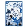 Affiche cote d'azur bleu