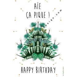 exotic cake Happy Birthday card