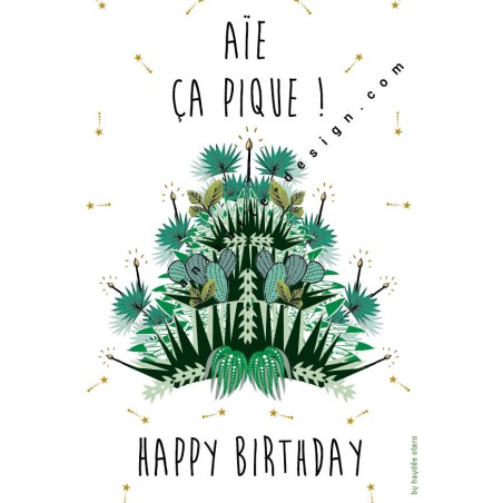 exotic cake Happy Birthday card