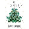 Carte gâteau exotique Happy Birthday