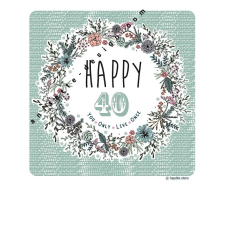 Happy 40th polaroid
