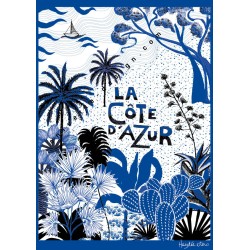 Carte La Côte d'Azur bleu