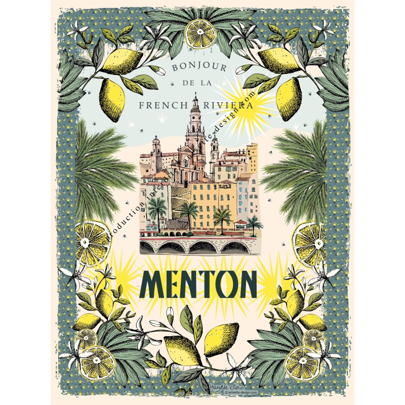 Menton lemons poster